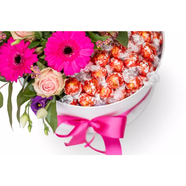 Květinový box s mléčnou čokoládou